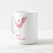 21st Birthday Flocking Fire Flamingo コーヒーマグカップ (正面左)