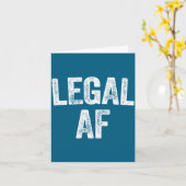 21st Birthday Legal Af Long Sleeve  カード (黄色い花)