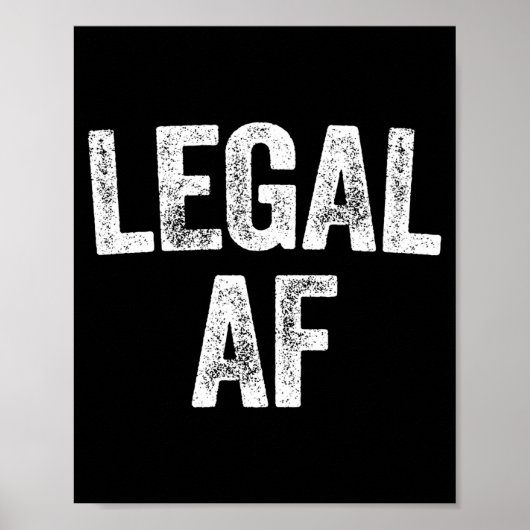 21st Birthday Legal Af Long Sleeve  ポスター (正面)