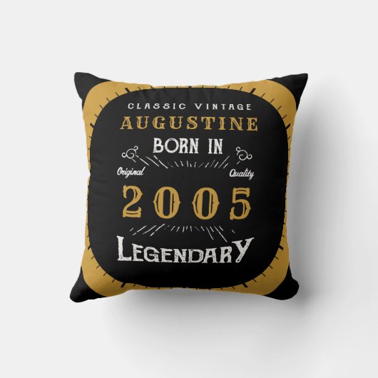 21st Birthday Legend Born 2005 クッション (裏面)