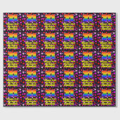 21st Birthday: Loving Hearts Pattern, Rainbow # 21 ラッピングペーパー (フラット)