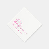 21st Birthday Party Hello 21 Modern Hot Pink スタンダードカクテルナプキン (角)