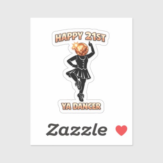 21st Birthday Party Pink Sticker rose gold シール (シート)