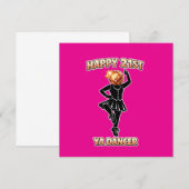 21st Birthday Party Pink Sticker rose gold 招待状 (正面/裏面)