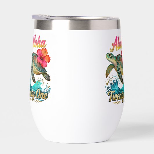  21st Birthday Personalized Tropical Sea Turtle  (右面)