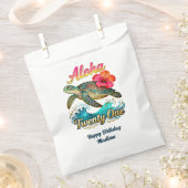  21st Birthday Personalized Tropical Sea Turtle  フェイバーバッグ (クリップ留めされた状態)