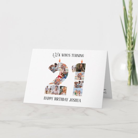 21st Birthday Photo Card サンキューカード (正面)