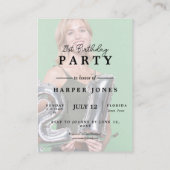 21st Birthday Photo college Party  エンクロージャーカード (裏面)