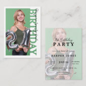 21st Birthday Photo college Party  エンクロージャーカード (正面/裏面)