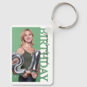 21st Birthday Photo college Party  キーホルダー (裏面)