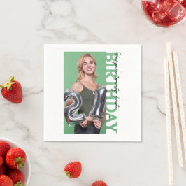 21st Birthday Photo college Party  スタンダードカクテルナプキン