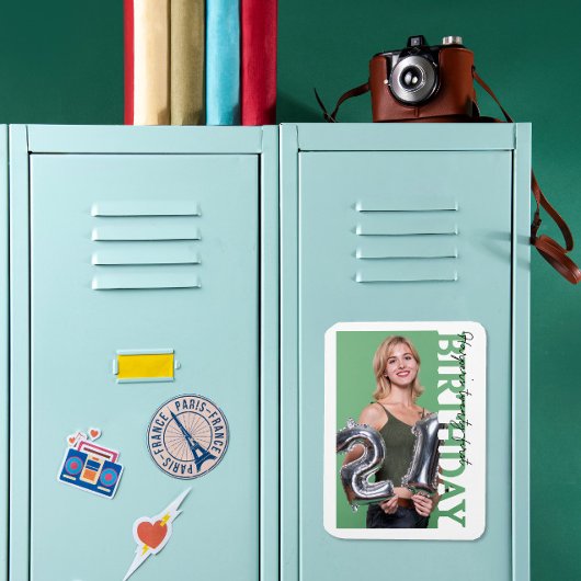 21st Birthday Photo college Party  マグネット