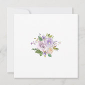 21st Birthday Pretty Purple Floral Invitation 招待状 (裏面)