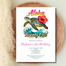  21st Birthday Tropical Ocean Beach Theme