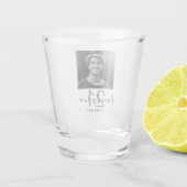 21st Birthday Twenty One Photo Trendy Script  ショットグラス (裏面)