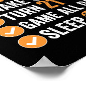 21st Turn 21マイパーフェクト誕生日ゲーム ポスター (角)