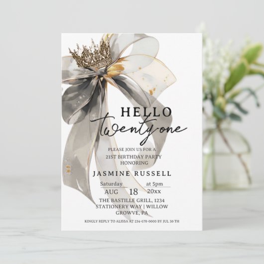 21st Twenty-one Birthday Party Women 招待状 (スタンド正面)