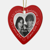 21st Wedding Anniversary Photo セラミックオーナメント (左)