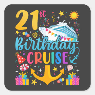 21thバースデークルーズB-Dayパーティー スクエアシール