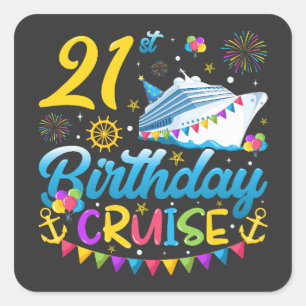 21thバースデークルーズB-Dayパーティー スクエアシール