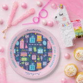 21thバースデーケーキカップケーキプレゼント名前をカスタムする ペーパープレート (パーティー)