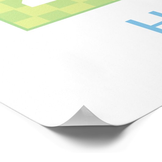 21thバースデーケーキプレゼント名前をカスタムする ポスター (角)