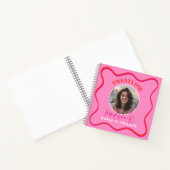 21thバースデーゲストブックウェーブレッドカラフルピンク ノートブック (内部)