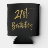 21thバースデーゴールドフォイル誕生日クーラーボックス 缶クーラー (正面)