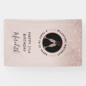 21thバースデーシャンパントーストバーティカルグリッター 横断幕 (横)