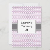 21th誕生日の招待状 招待状 (裏面)