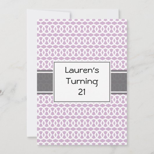 21th誕生日の招待状 招待状 (裏面)