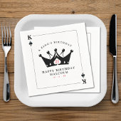 21th誕生日キングオブカジノスペードトランプのポーカーカード スタンダードカクテルナプキン