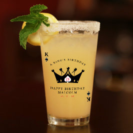 21th誕生日キングオブカジノスペードトランプのポーカーカード タンブラーグラス