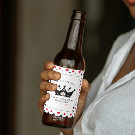 21th誕生日キングオブカジノスペードトランプのポーカーカード ビールラベル