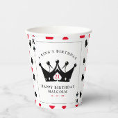 21th誕生日キングオブカジノスペードトランプのポーカーカード 紙コップ (正面)