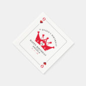 21th誕生日クイーンオブカジノハートトランプのポーカーカード スタンダードカクテルナプキン (角)