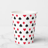 21th誕生日クイーンオブカジノハートトランプのポーカーカード 紙コップ (裏面)
