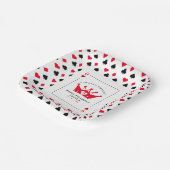 21th誕生日クイーンオブカジノハートパターン ペーパープレート (傾斜あり)