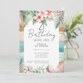 21th誕生日サプライズパーティートロピカル 招待状 (スタンド正面)