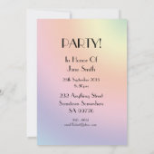 21th誕生日パーティーの看板の招待状 招待状 (裏面)