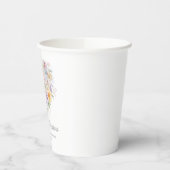 21th誕生日パーティー水彩フローラカスタム 紙コップ (左)