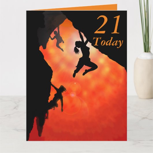 21th誕生日ロッククライマーズアートカード カード (正面)