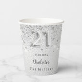 21th birthday silver name glamorous 紙コップ (裏面)