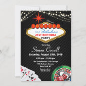 21th Birthday Vegas Casino招待状 招待状 (正面)