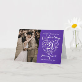 21th Ioliteの結婚記念日ハートカード カード
