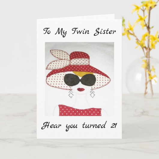 **21TWIN SISTER WATCH OUT WORLD カード (黄色い花)