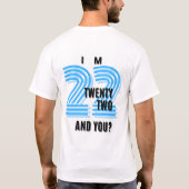 22およびカウント Tシャツ (裏面)