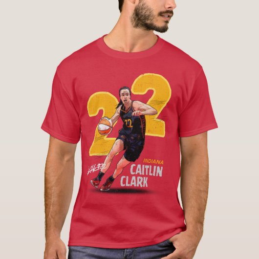 22の背景とドリブルボールポーズ Tシャツ (正面)