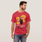 22の背景とドリブルボールポーズ Tシャツ (正面フル)