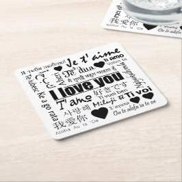 22の言い方で愛するコースター スクエアペーパーコースター